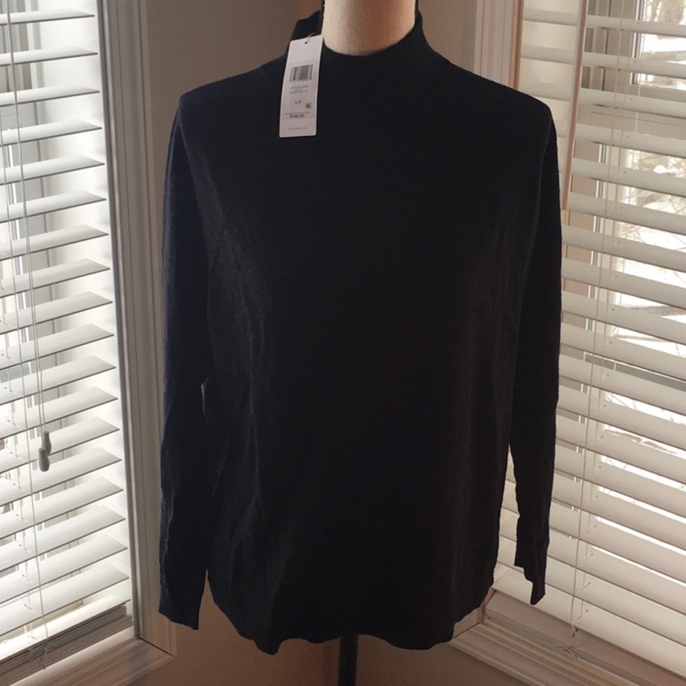 NWT Eileen Fisher Funnel Neck Top Sz L